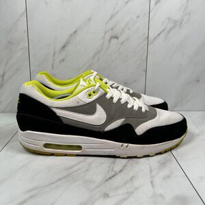 Nike Air Max 1 Essential Mens Size 13 Black Mediumm Gray Volt Sneakers Shoes